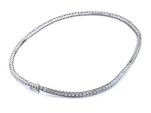 [제작상품] Princess cut Tennis Bracelet / necklace (SILVER925)